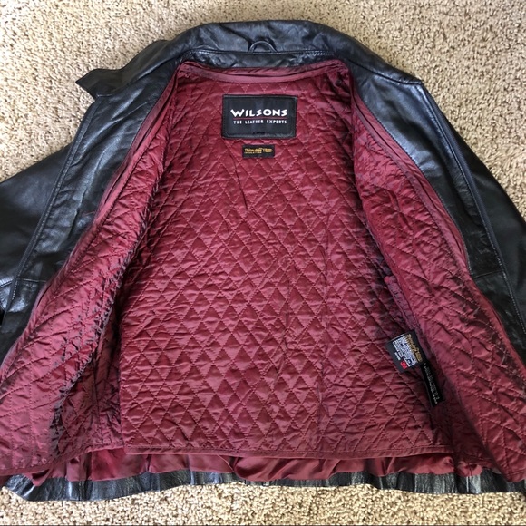 Classy WILSON LEATHER jacket medium with lining women’s black - Picture 3 of 9